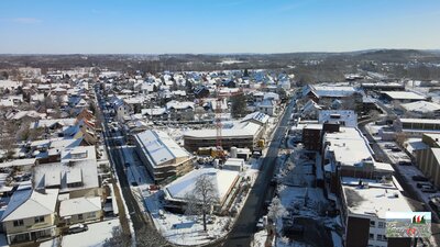 Luftbild Neue Mitte im Schnee