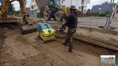 Tiefbauarbeiten entlang der Niedersachsenstraße1