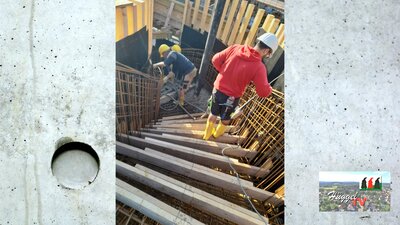 Gebäude B Betonage Treppenhaus