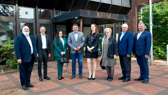 Empfang am Rathaus in Hasbergen