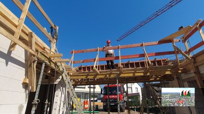 Schalung Sturz Eingang Haus A