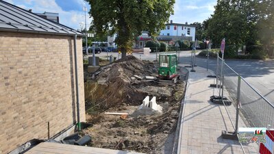 Tiefbauarbeiten Einmündung Niedersachsenstraße