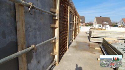 Bewehrung und Schalung Außenwände Haus C 