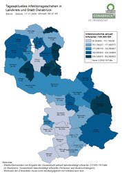 Lagekarte Infektionsdichte
