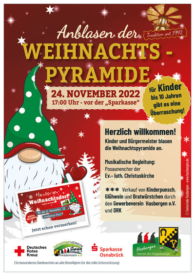 Plakat - Anblasen der Weihnachtspyramide Plakat - Anblasen der Weihnachtspyramide