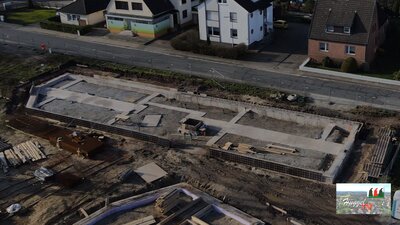 Luftbild Streifenfundamente Haus B