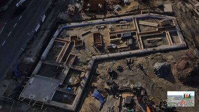 Luftbild Streifenfundamente Haus C 