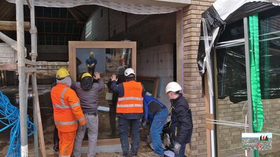 Fenstermontage Bürgersaal Haus A