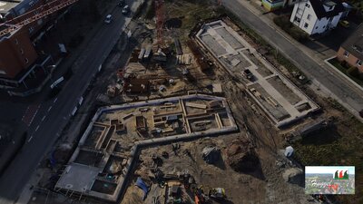 Luftbild Streifenfundamente Haus B+C 