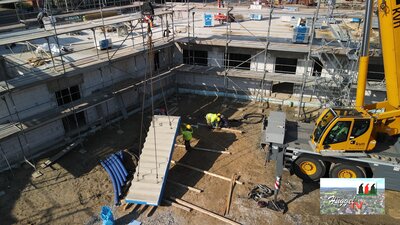 Montage Fertigteiltreppe Haus C - 17. KW