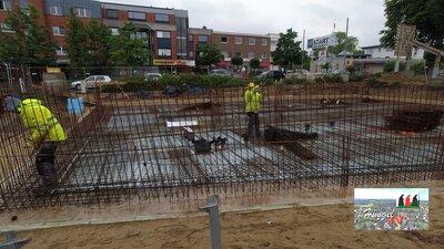 Bewehrung Sohle und Wandanschlüsse Haus A - 21. KW