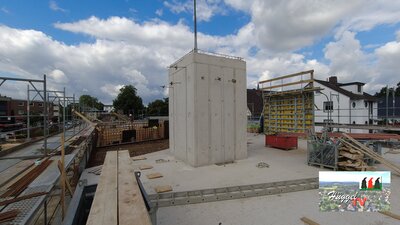 Gebäude B - Fahrstuhlschacht