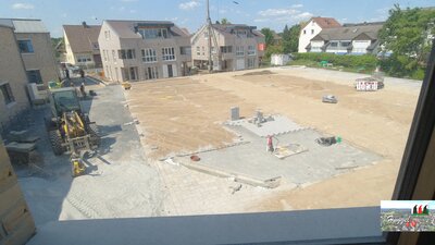 Blick auf den Parkplatz