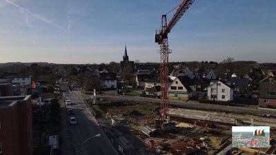 Luftbild Blick zur Ev. - luth. Christuskirche