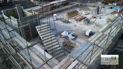 Montage Fertigteiltreppe Haus C - 17. KW