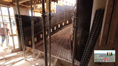 Gebäude B Bewehrung Treppenhaus