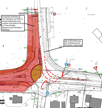 Sperrung Knotenpunkt Freibad Sperrung Knotenpunkt Freibad