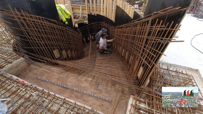 Gebäude B Bewehrung Treppenhaus