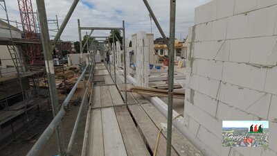 Gerüst Außenwand Haus B