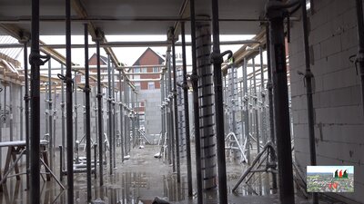 Stützenreihen für Filigrandeckenplatten Haus C