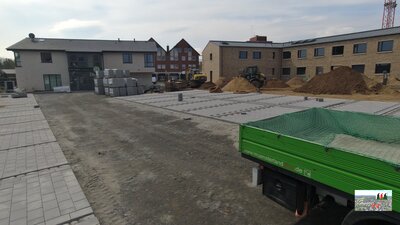 Pflasterung Parkplatz