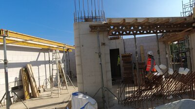 Vorbereitung Schalung Foyer Haus B - 17. KW