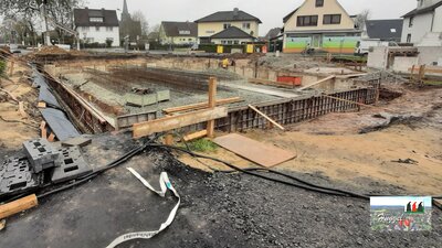 Schalung Streifenfundamente Haus A